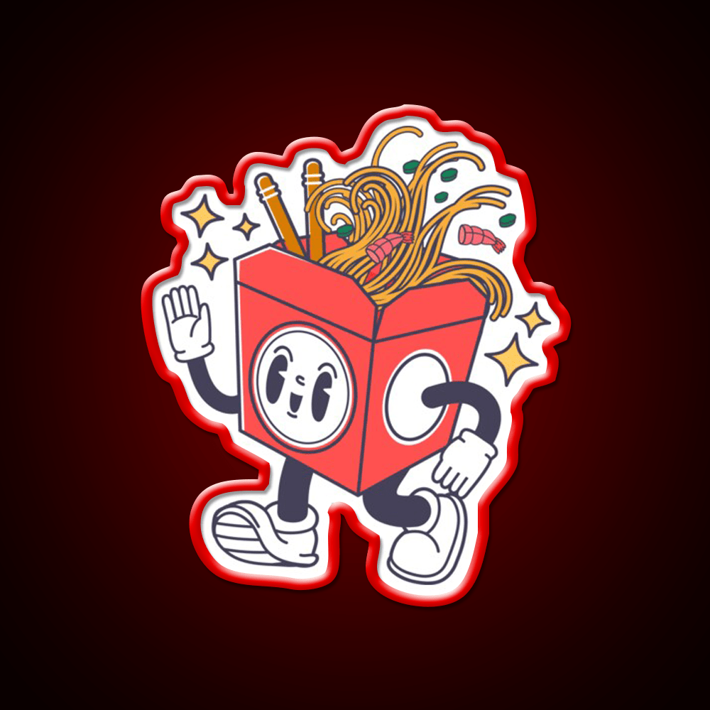 Ricky The Ramen Box Led Neon Sign Chinese Food Rgb Color - Shineneon