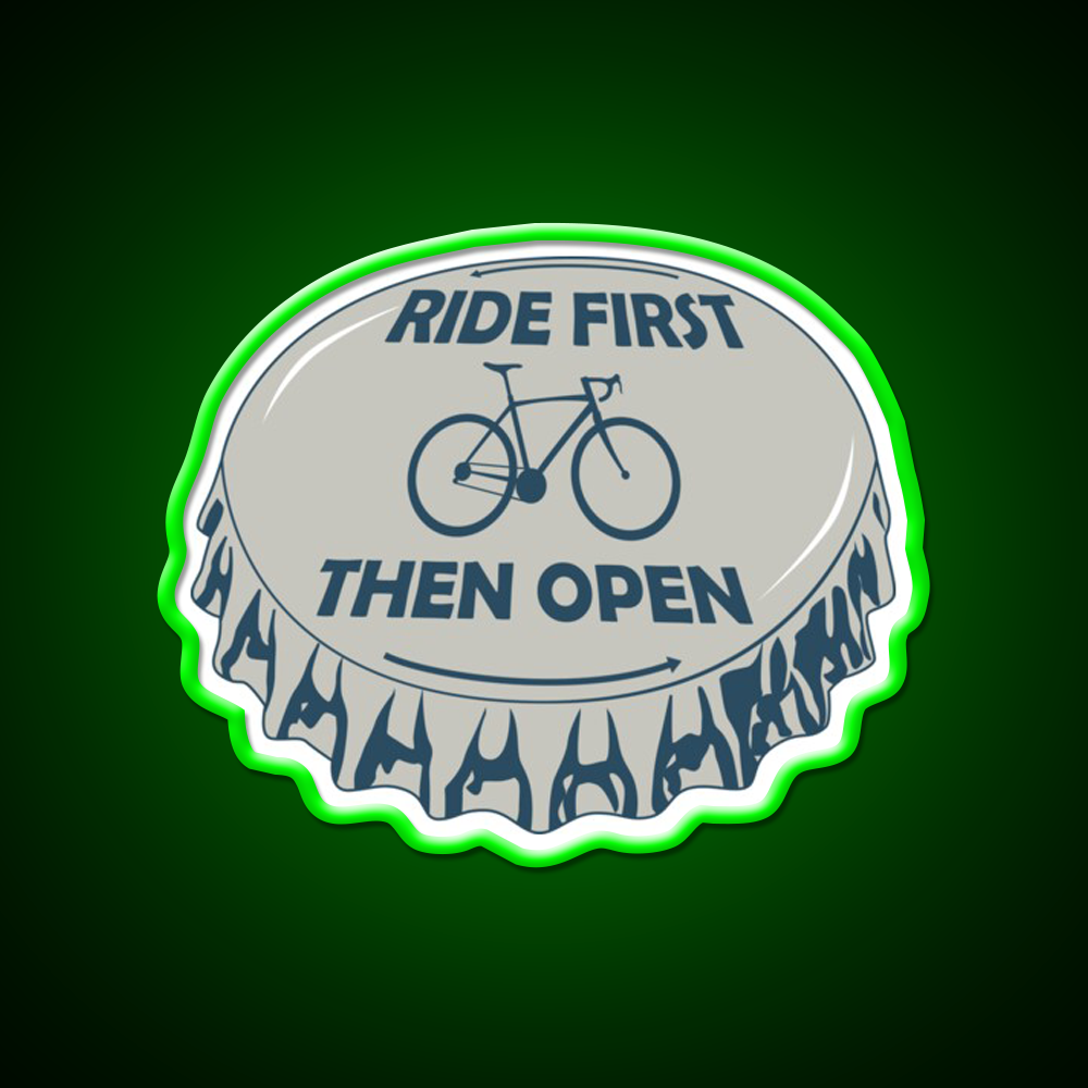 Ride First Then Open Beer Bar Decor Led Neon Sign Rgb Color - LED neon sign view 8