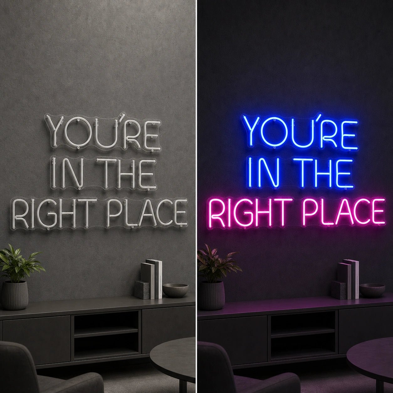 Right Place LED Neon Sign Garage Man Cave Neon Sign - Shineneon