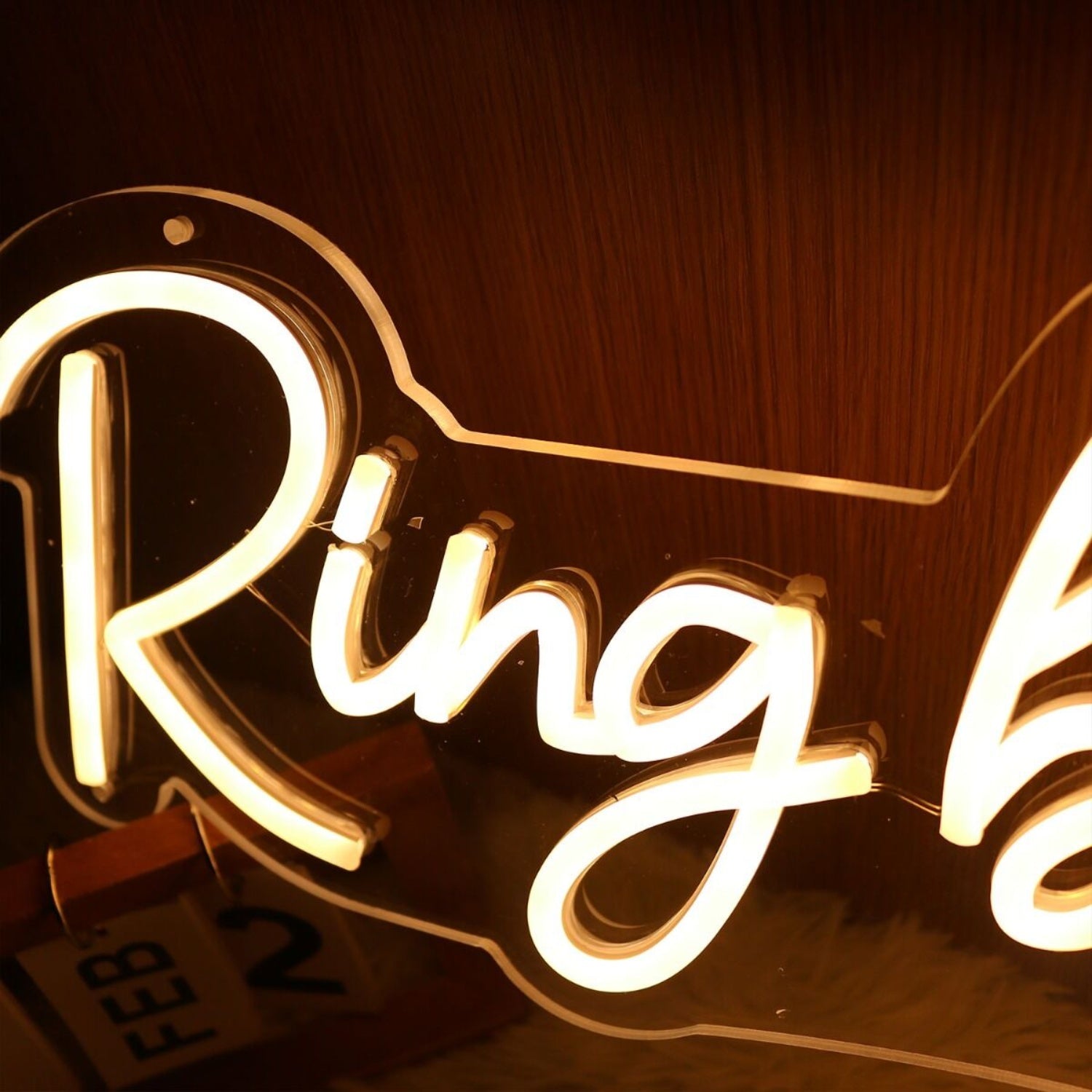 Ring Bell Fchampagne Yellow Led Neon Sign | Shineneon