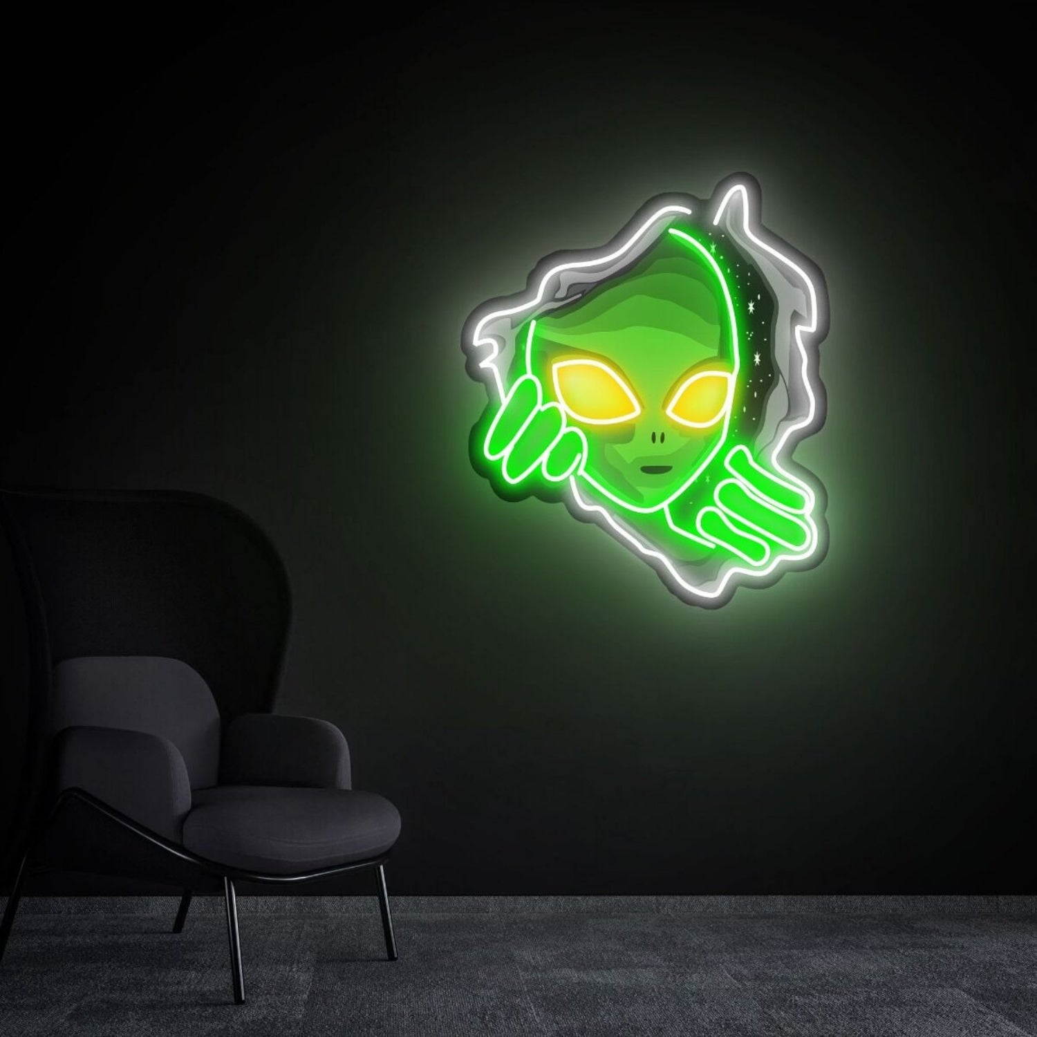 Rip Apart The Starry Sky Alien Led Uv Led Neon Sign | Shineneon