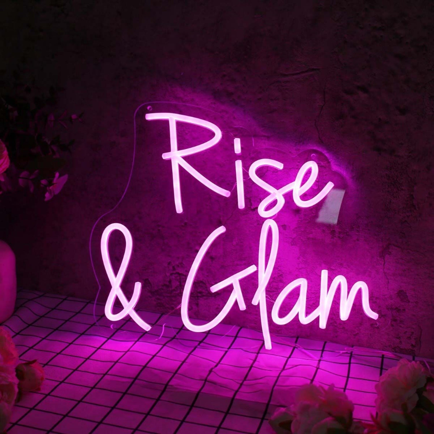 Rise And Glam Purple Led Neon Sign - Shineneon