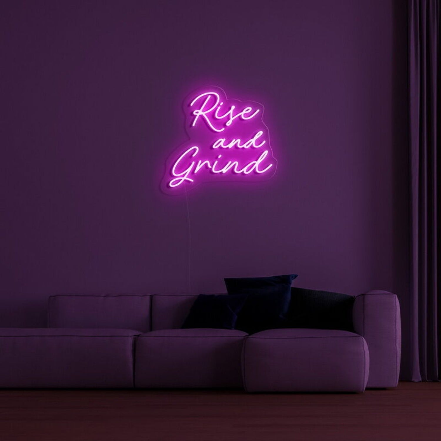 Rise And Grind Led Neon Sign For Motivational Spaces - Shineneon