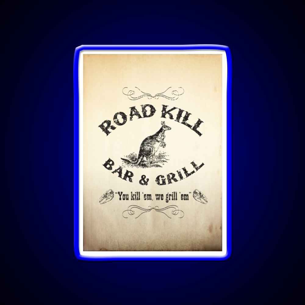 Road Kill Bar Grill Man Cave Bar Led Neon Sign Rgb Color