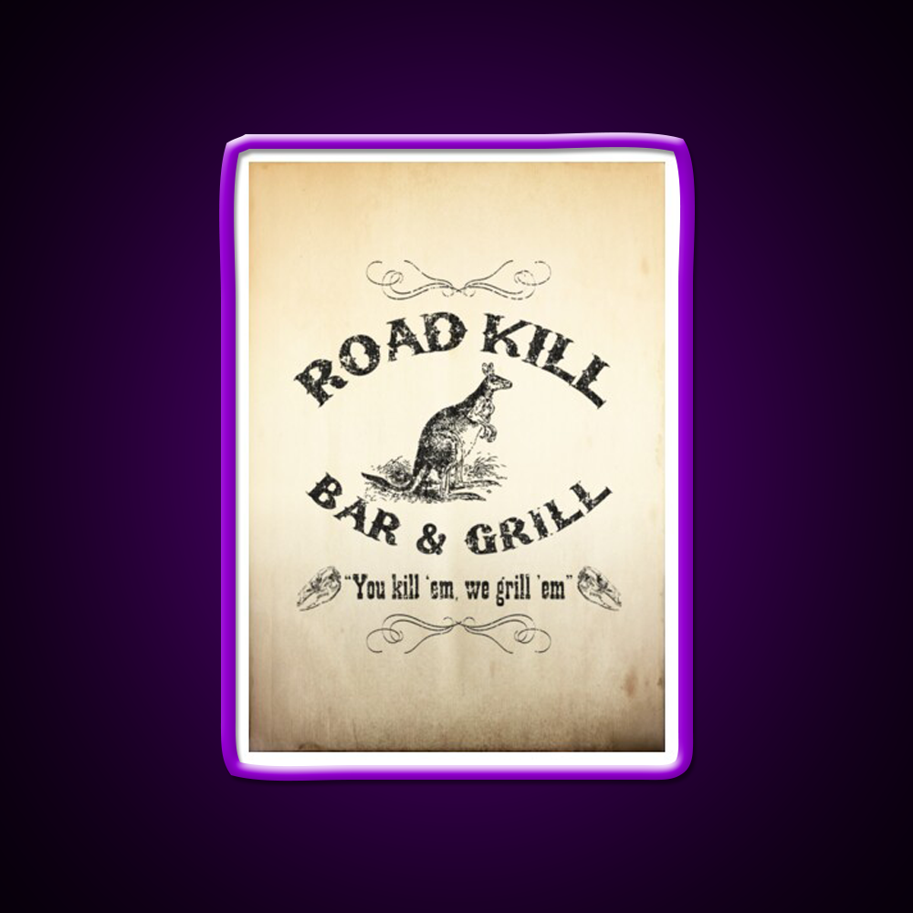 Road Kill Bar Grill Man Cave Bar Led Neon Sign Rgb Color
