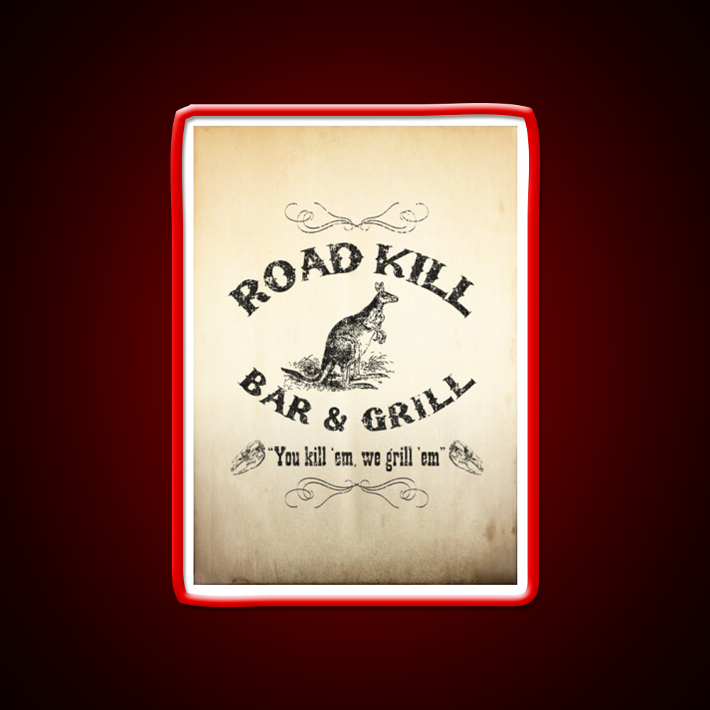 Road Kill Bar Grill Man Cave Bar Led Neon Sign Rgb Color