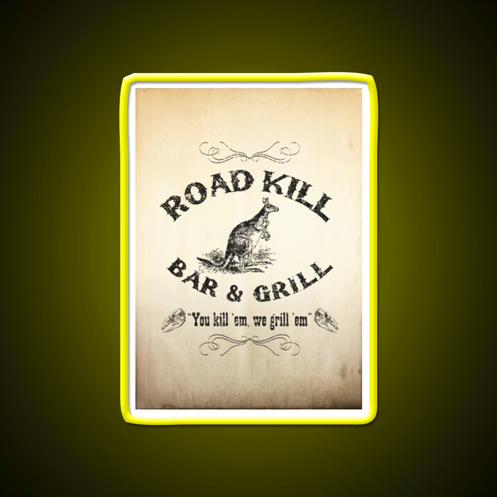 Road Kill Bar Grill Man Cave Bar Led Neon Sign Rgb Color