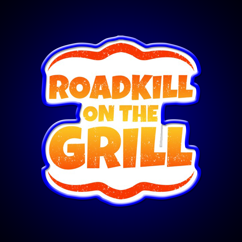 Roadkill On The Grill Man Cave Bar Led Neon Sign Rgb Color