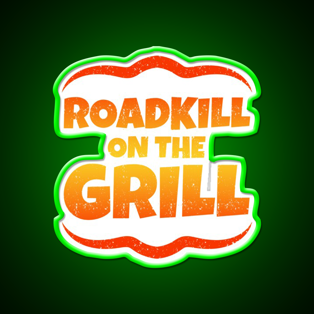 Roadkill On The Grill Man Cave Bar Led Neon Sign Rgb Color