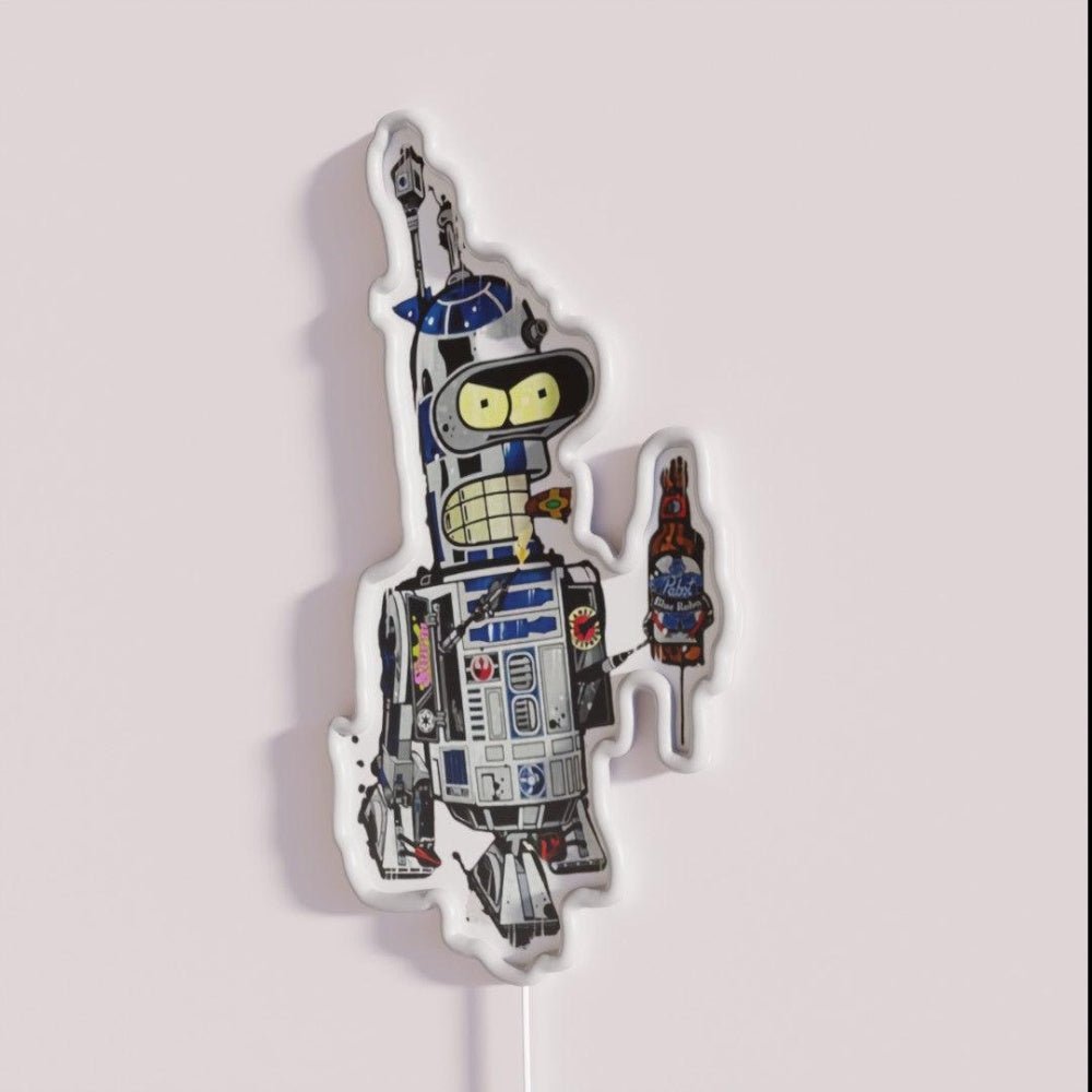 Robot Beer Drinker Rgb Led Neon Sign - Shineneon