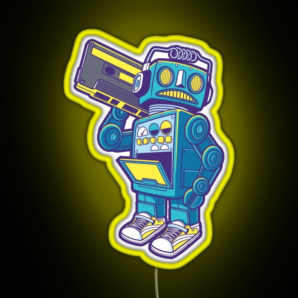 Robot Kicks Rgb Led Neon Sign Pop Wall Art - Shineneon