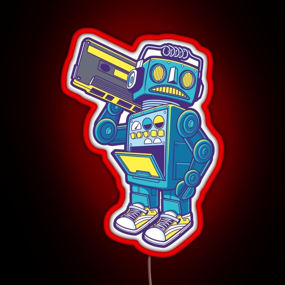 Robot Kicks Rgb Led Neon Sign Pop Wall Art - Shineneon