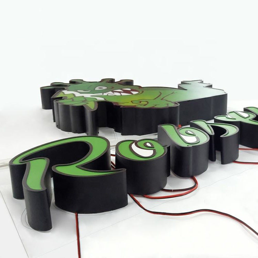 Robs Wor 3D Frontlit Channel Letters Led Light Sign