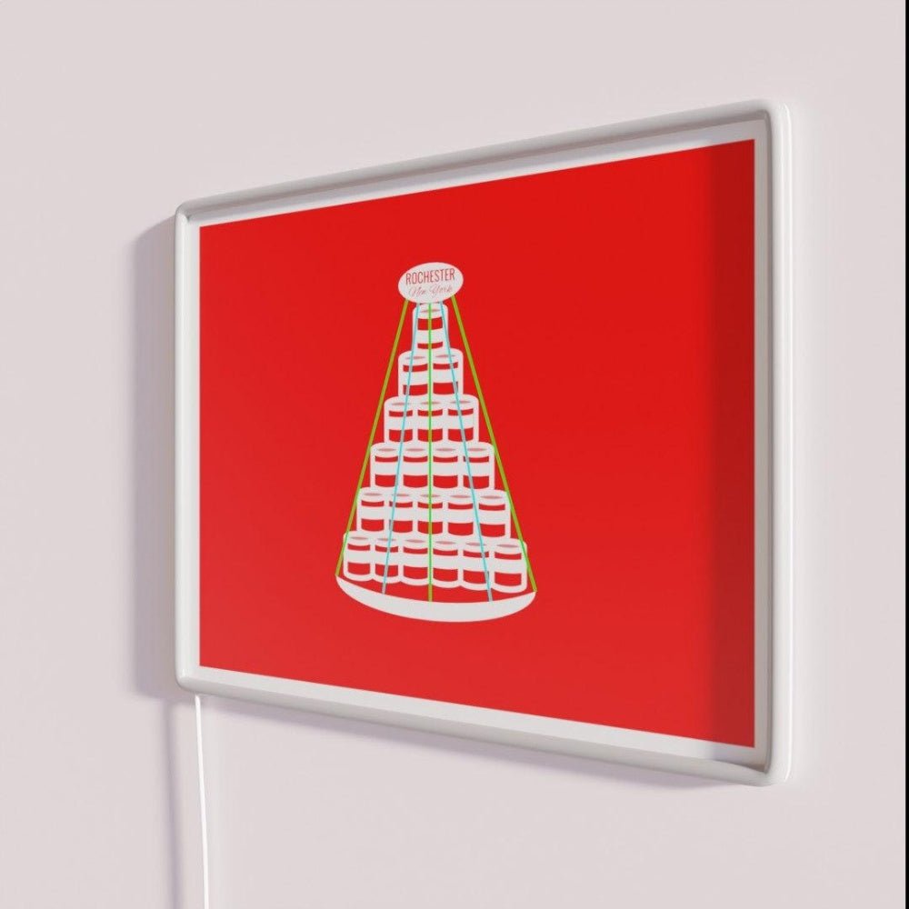 Rochester New York Christmas Keg Tree Rgb Led Neon Sign - Shineneon