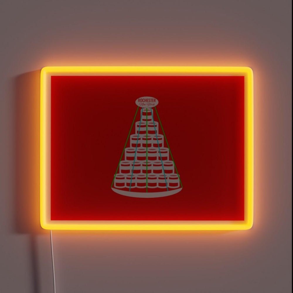 Rochester New York Christmas Keg Tree Rgb Led Neon Sign - Shineneon