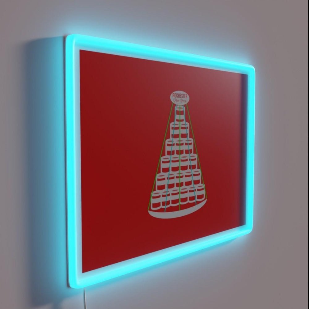 Rochester New York Christmas Keg Tree Rgb Led Neon Sign - Shineneon