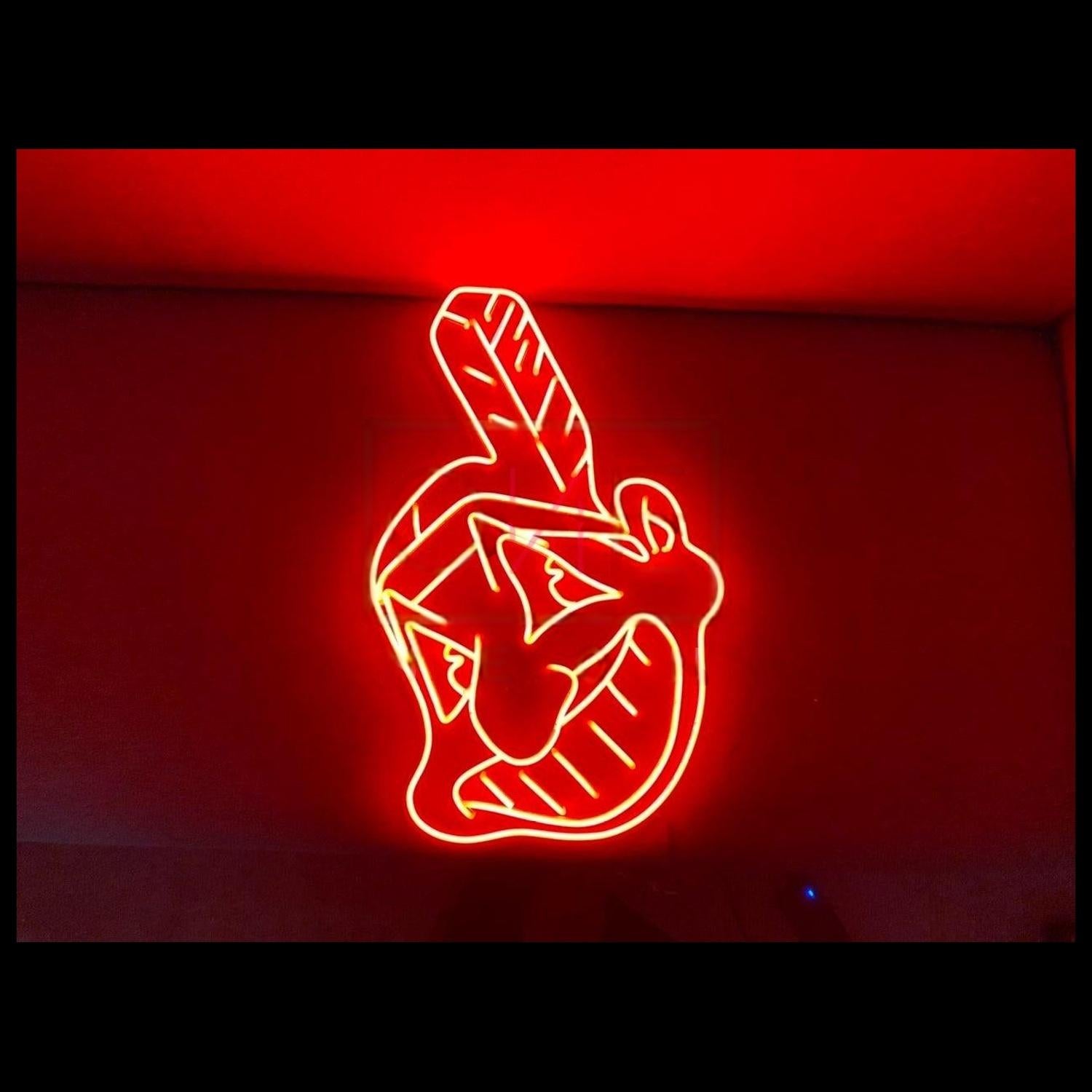 Rock Hand Gesture Red Led Neon Sign For Music Bar Or Party Room | Shineneon
