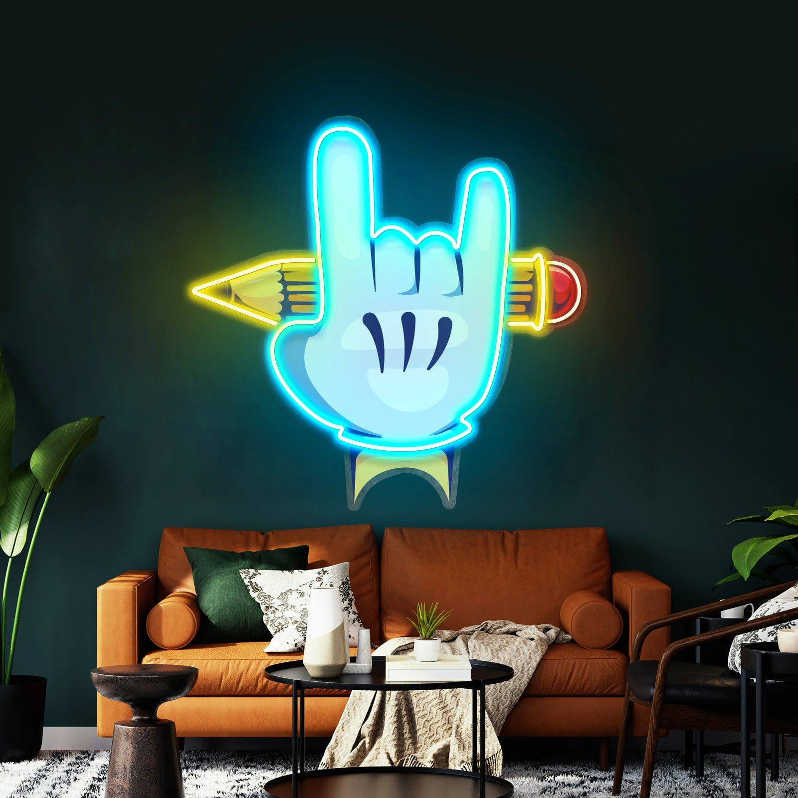 Rock Hand Led Neon Sign Light Custom Led Signs - Shineneon