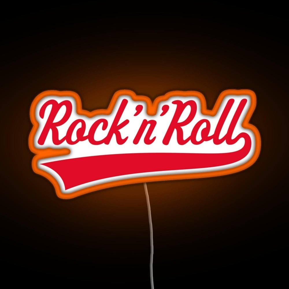 Rock N Roll Red Rgb Led Neon Sign Pop Wall Art - Shineneon