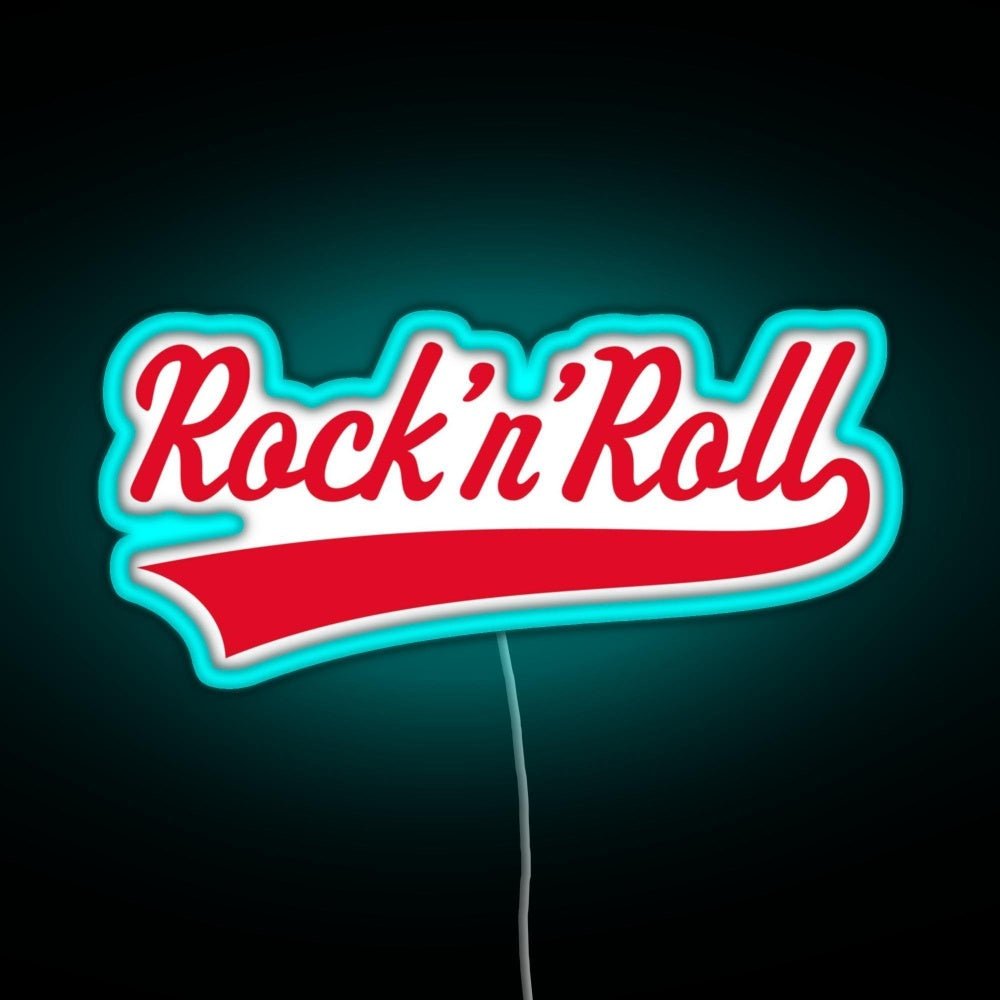 Rock N Roll Red Rgb Led Neon Sign Pop Wall Art - Shineneon
