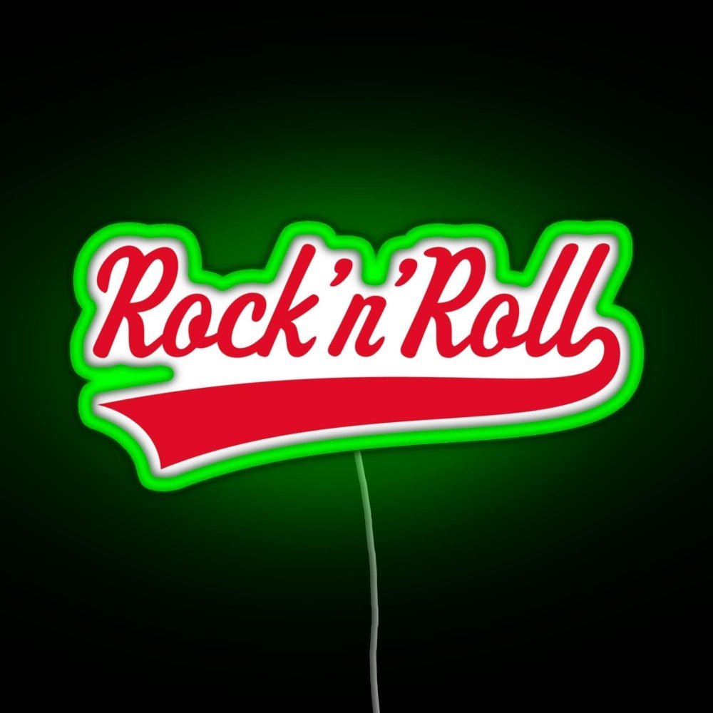 Rock N Roll Red Rgb Led Neon Sign Pop Wall Art - Shineneon