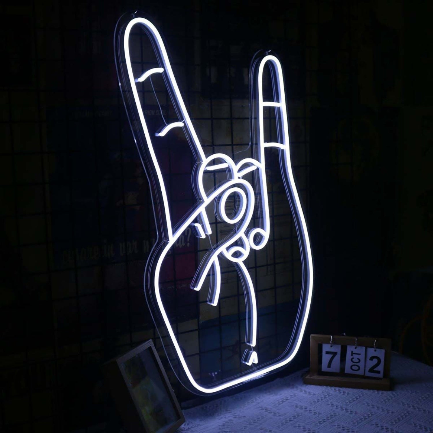 Rock Never Die Gesture Led Neon Sign For Music Lovers | Shineneon