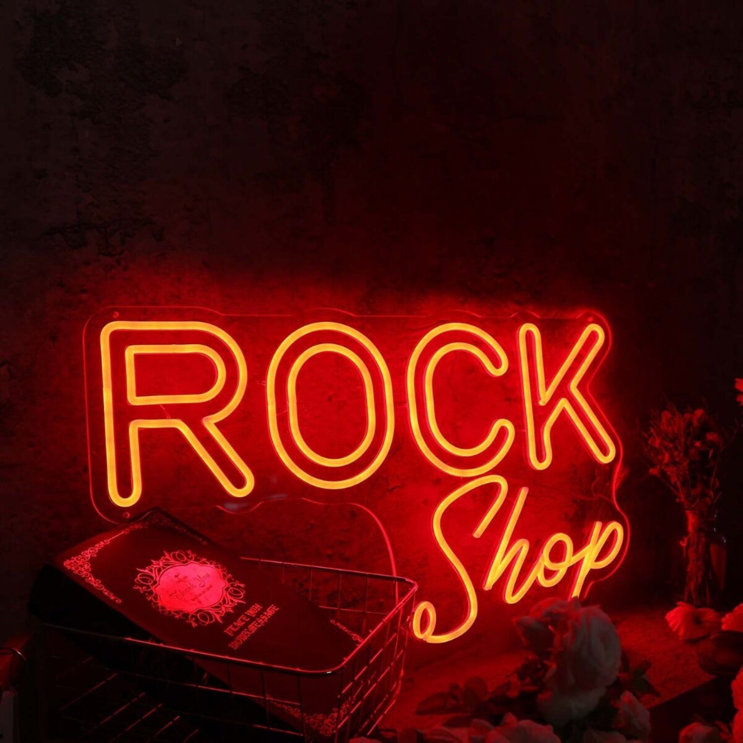Rock Shop Orange Led Neon Sign - Shineneon