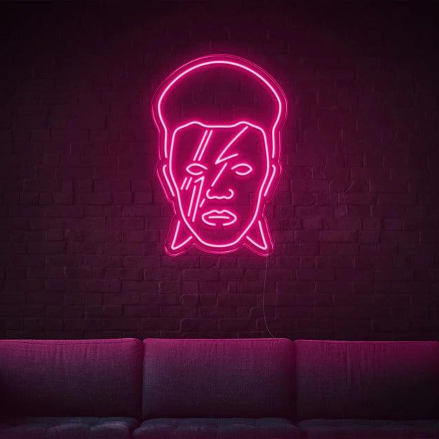 Rock Star David Bowie Head Led Neon Sign For Indoor Wall Decor | Shineneon
