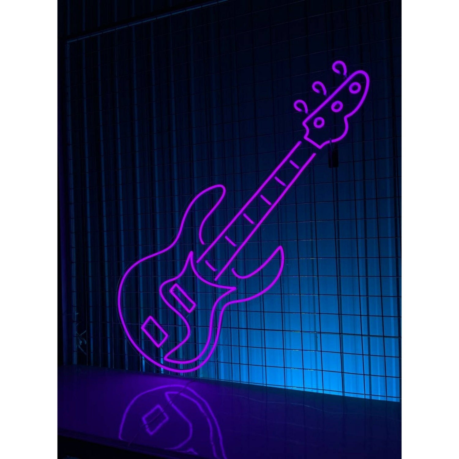 Rock Your Space Electric Guitar Led Sign Coffee Music Decor | Shineneon