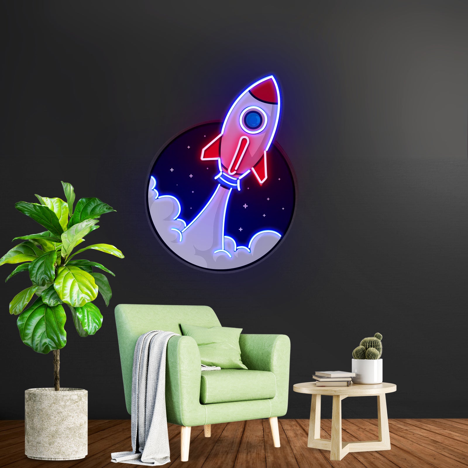 Rocket Custom Led Signs Artwork For Sale