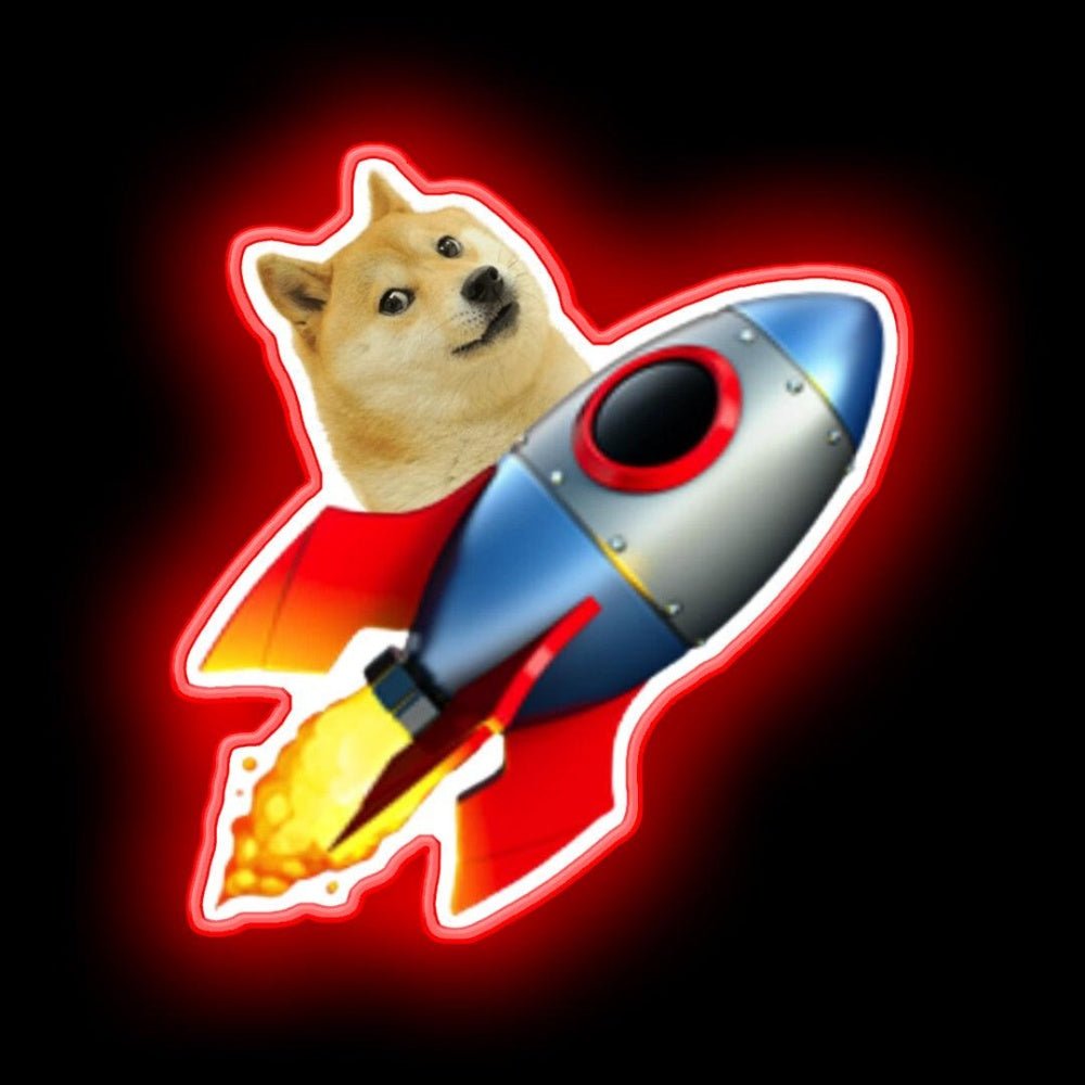 Rocket Dogecoin Neon Sign - Shineneon