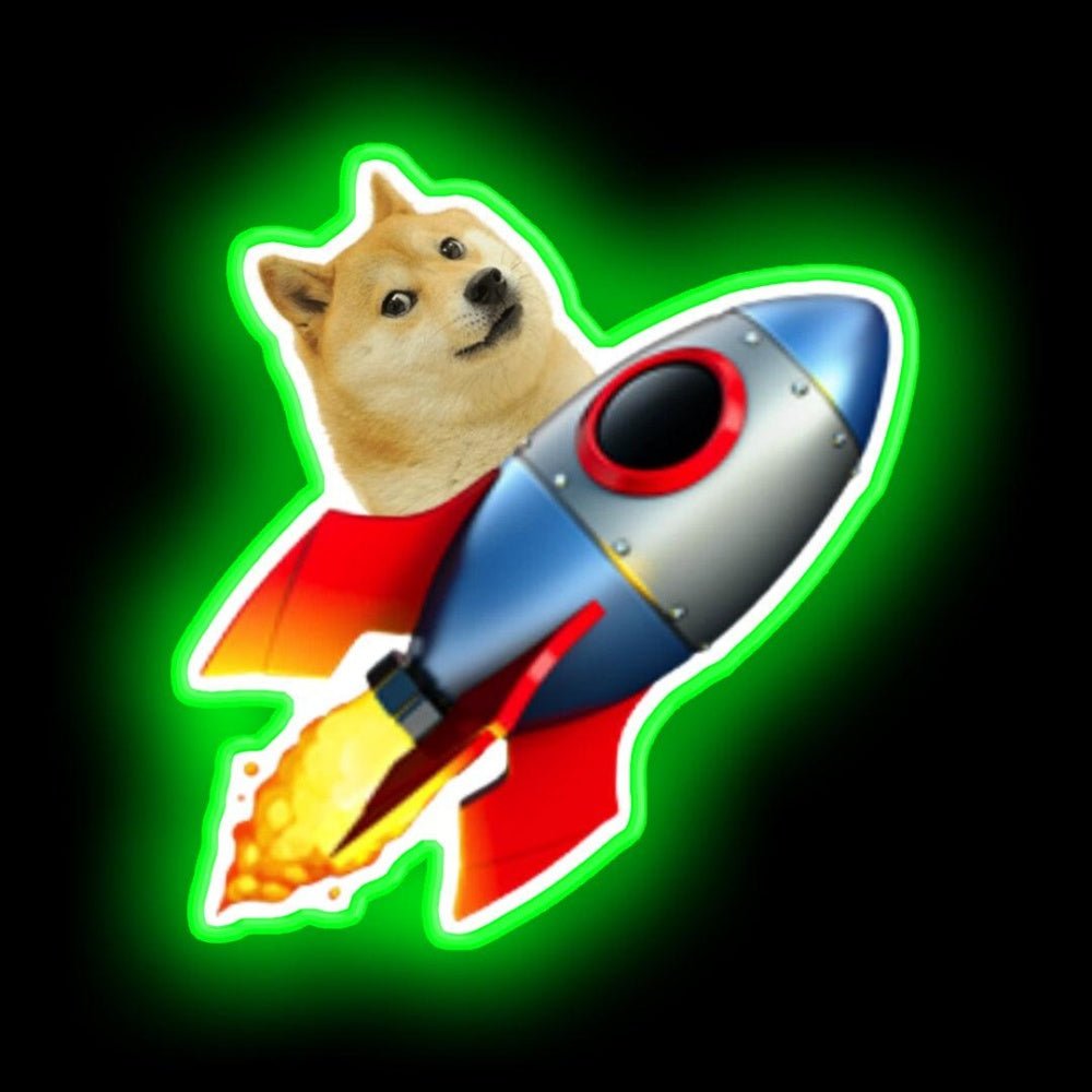 Rocket Dogecoin Neon Sign - Shineneon
