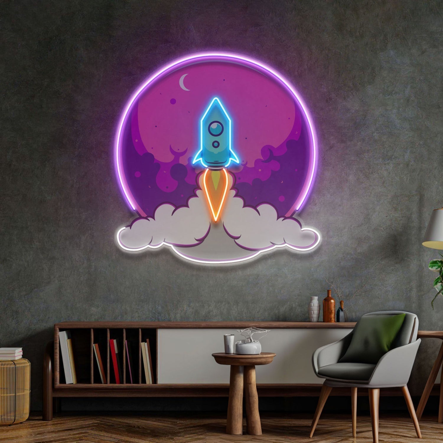 Rocket Launch Led Neon Sign Light Pop Art - Shineneon