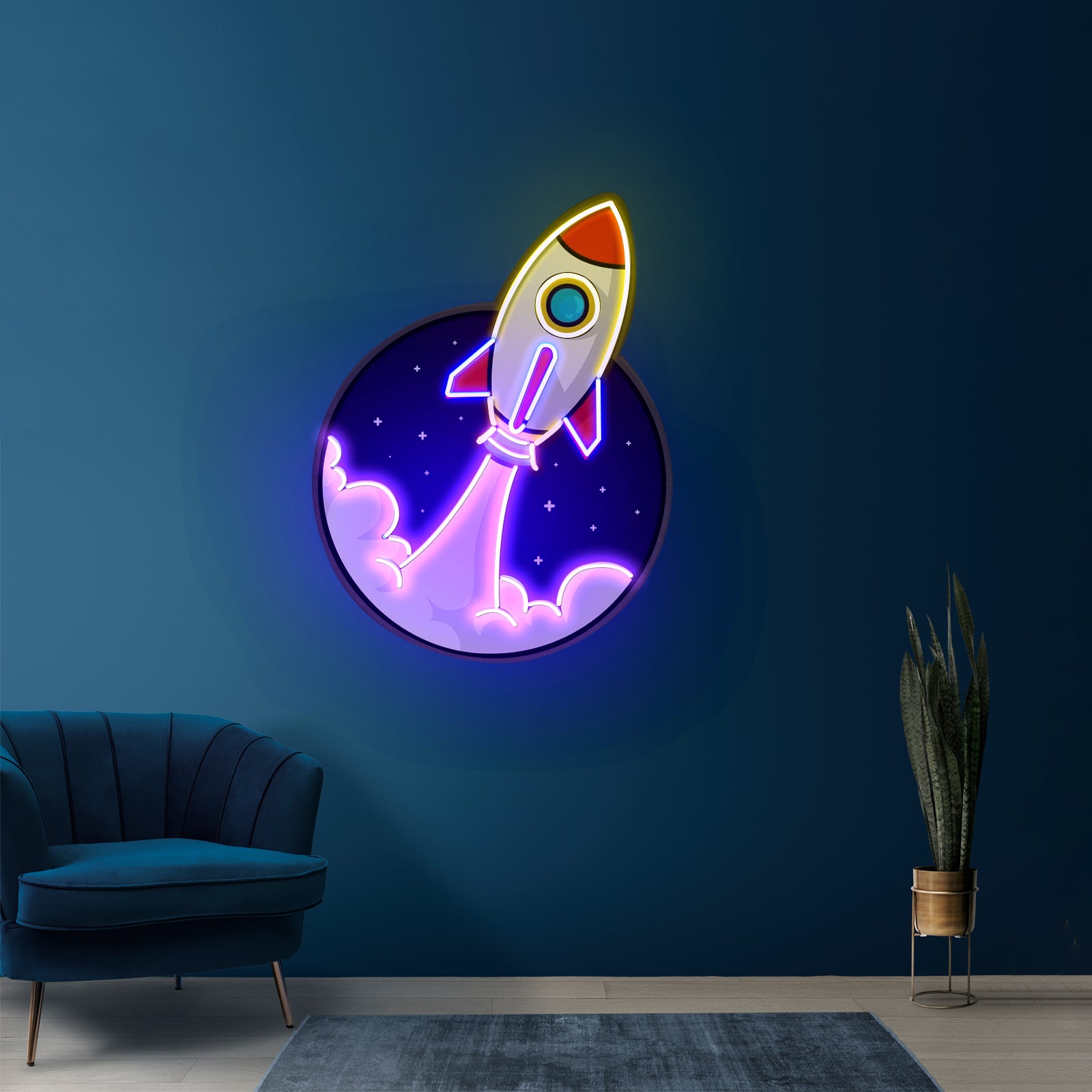 Rocket Led Neon Artwork For Sale