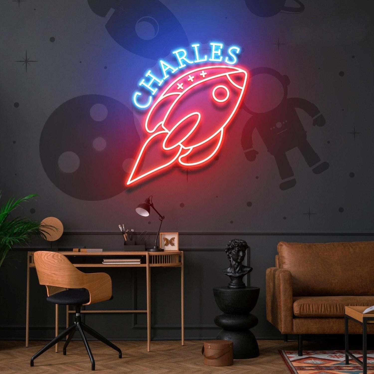 Rocket Led Neon Sign With Your Kids Name | Shineneon