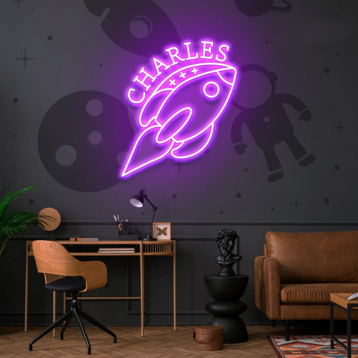 Rocket Led Neon Sign With Your Kids Name | Shineneon