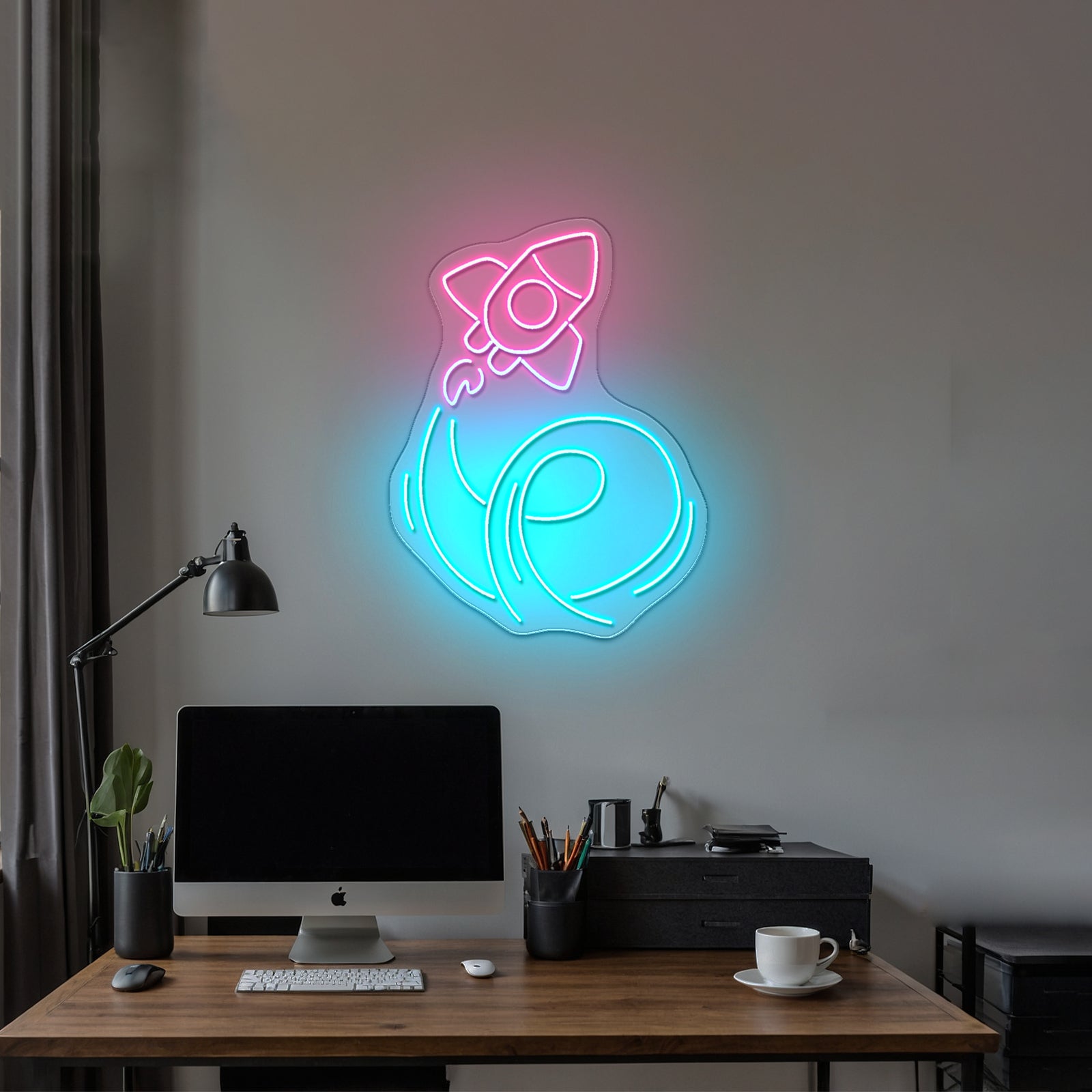 Rocket Neon Signs For Bedroom