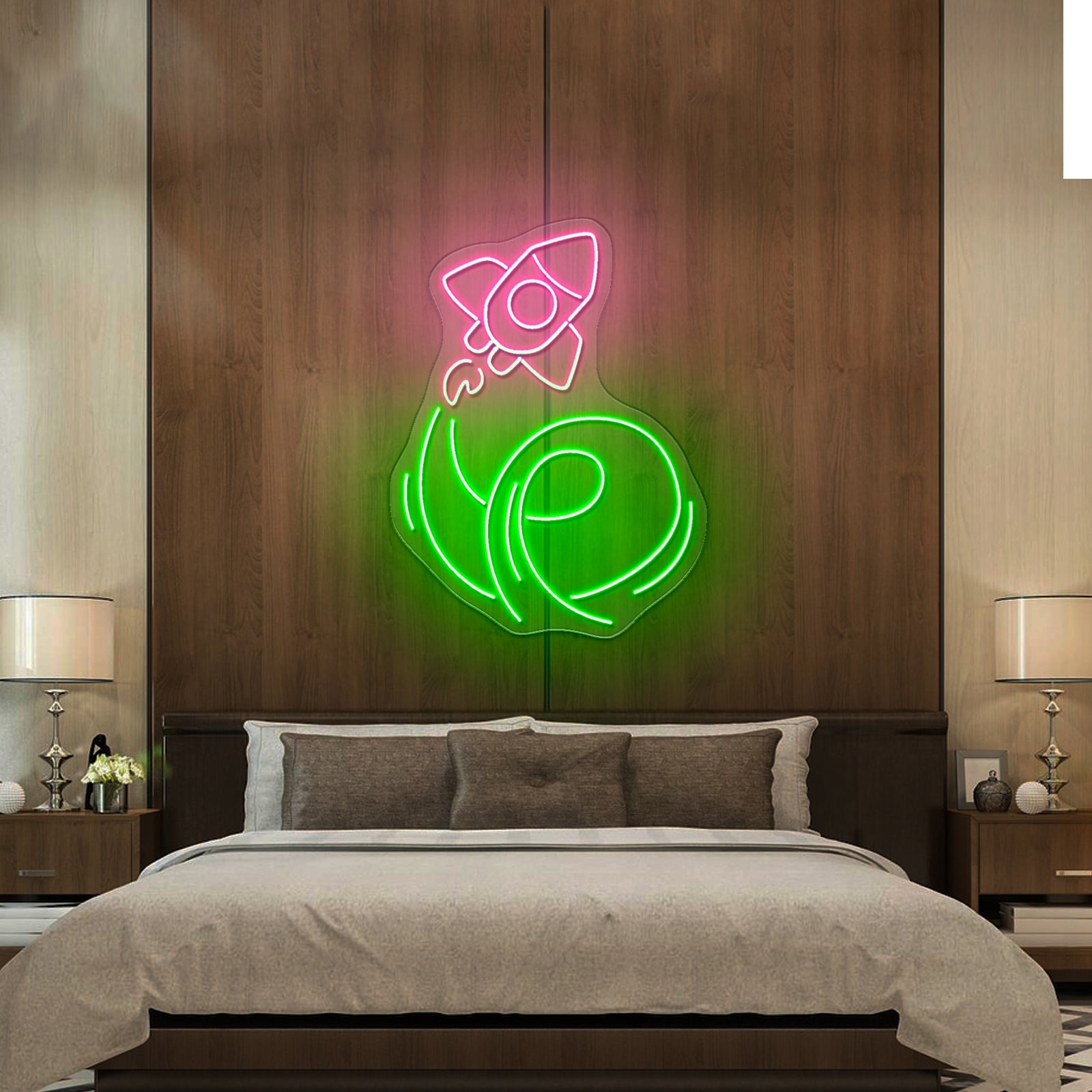 Rocket Neon Signs For Bedroom
