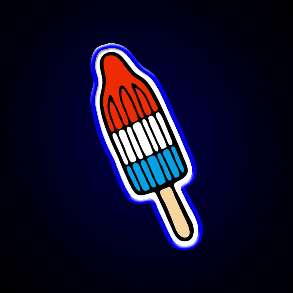 Rocket Popsicle Pattern Snack Food Led Neon Sign Rgb Color - Shineneon