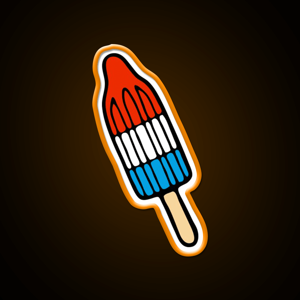 Rocket Popsicle Pattern Snack Food Led Neon Sign Rgb Color - Shineneon