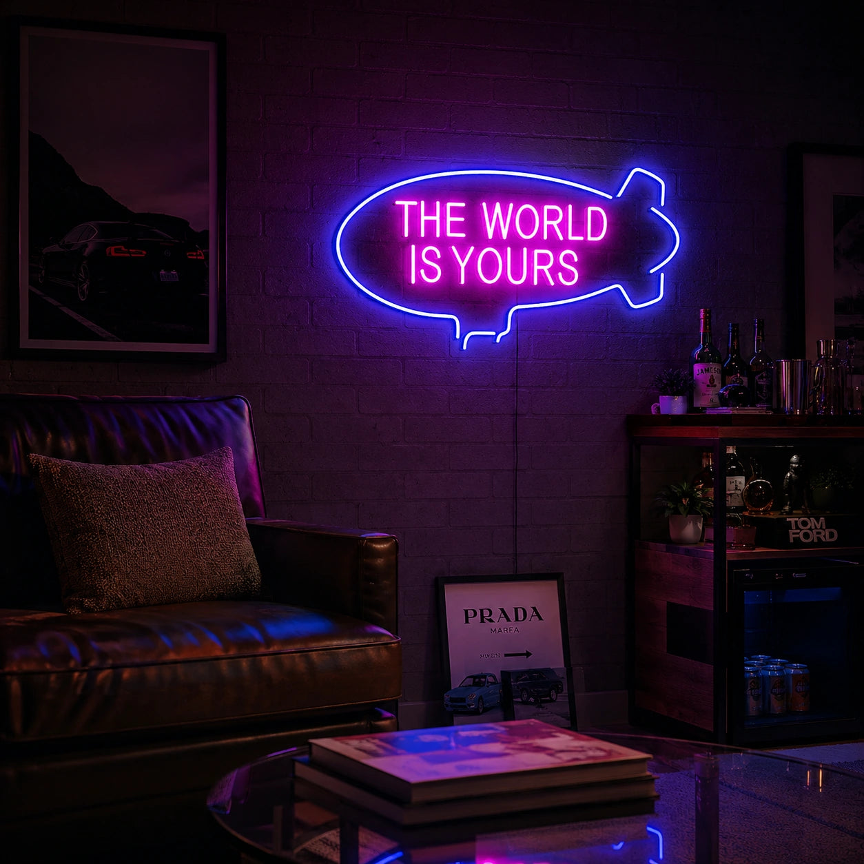 Rocket World Neon Sign LED Neon Sign real lifestyle scene