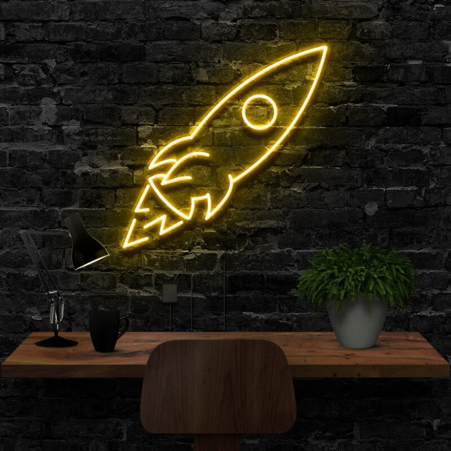 Rocketship Led Neon Sign For Kids Rooms And Space Decor | Shineneon