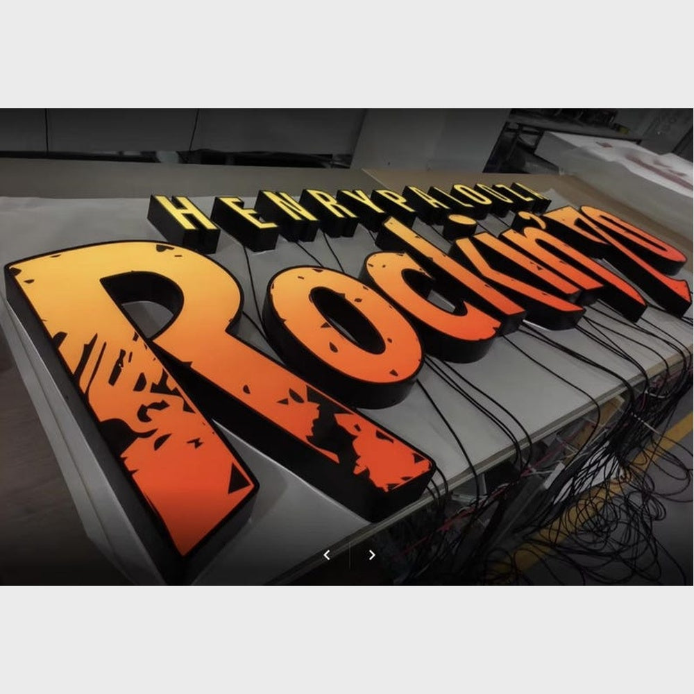 Rocking 70 3D Frontlit Channel Letters Led Light Sign