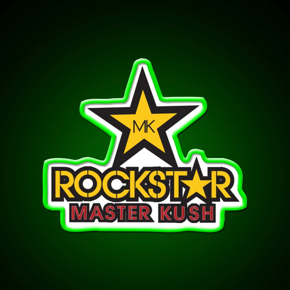 Rockstar Master Kush Hemp Inspired Green Leaf Led Neon Sign Rgb Color - LED neon sign view 8