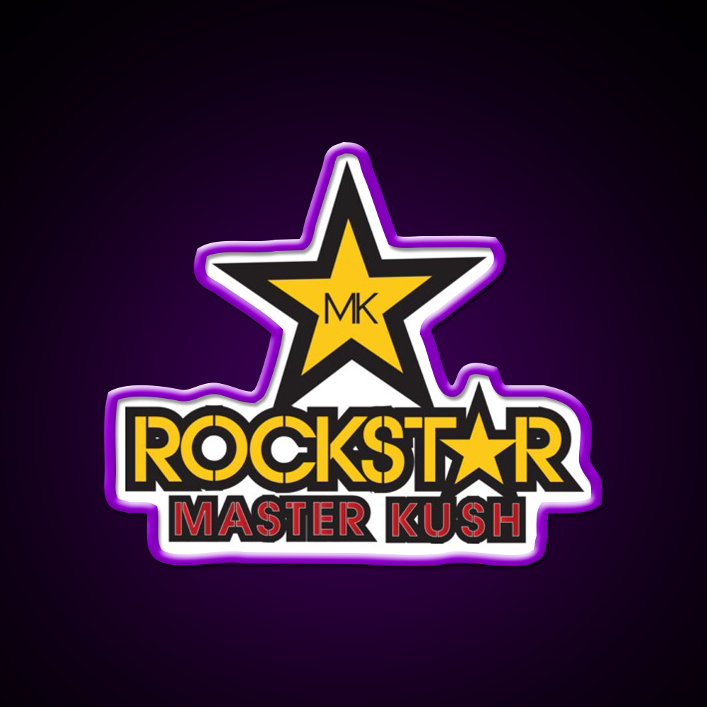 Rockstar Master Kush Hemp Inspired Green Leaf Led Neon Sign Rgb Color - LED neon sign view 9