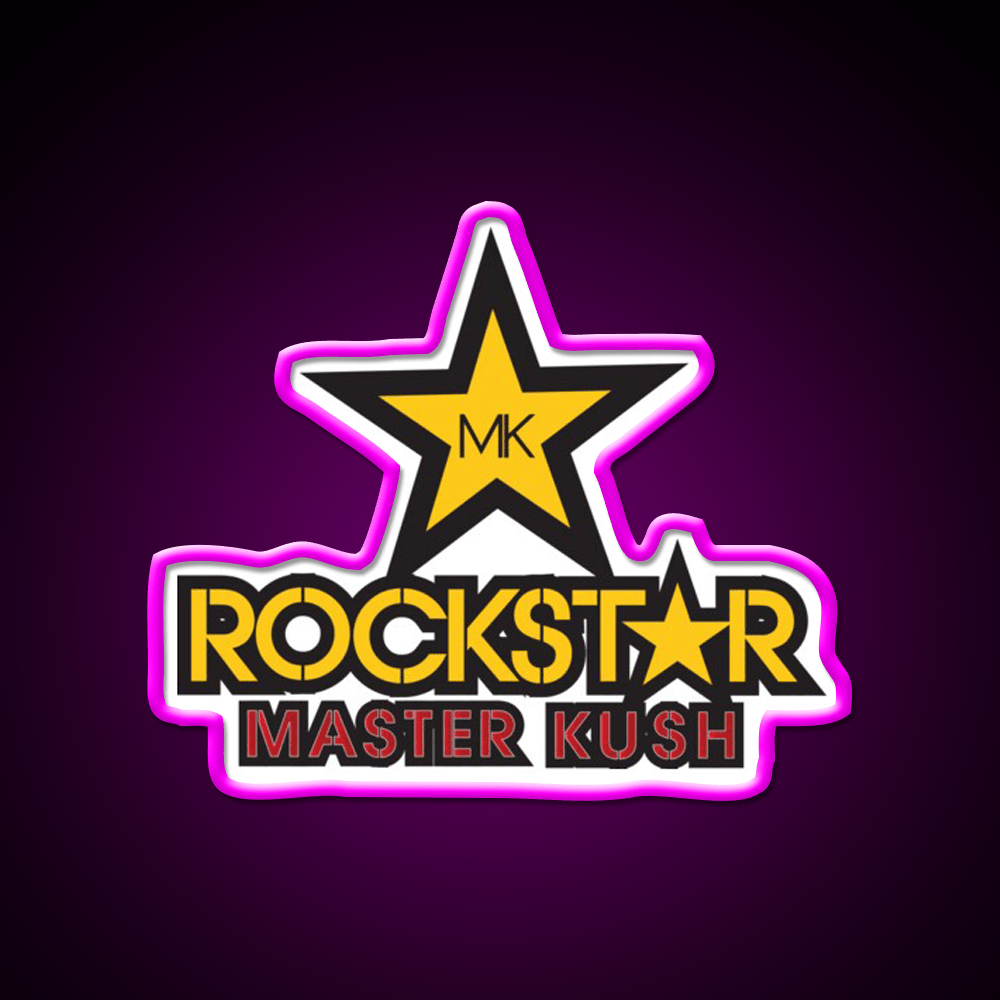 Rockstar Master Kush Hemp Inspired Green Leaf Led Neon Sign Rgb Color - Shineneon
