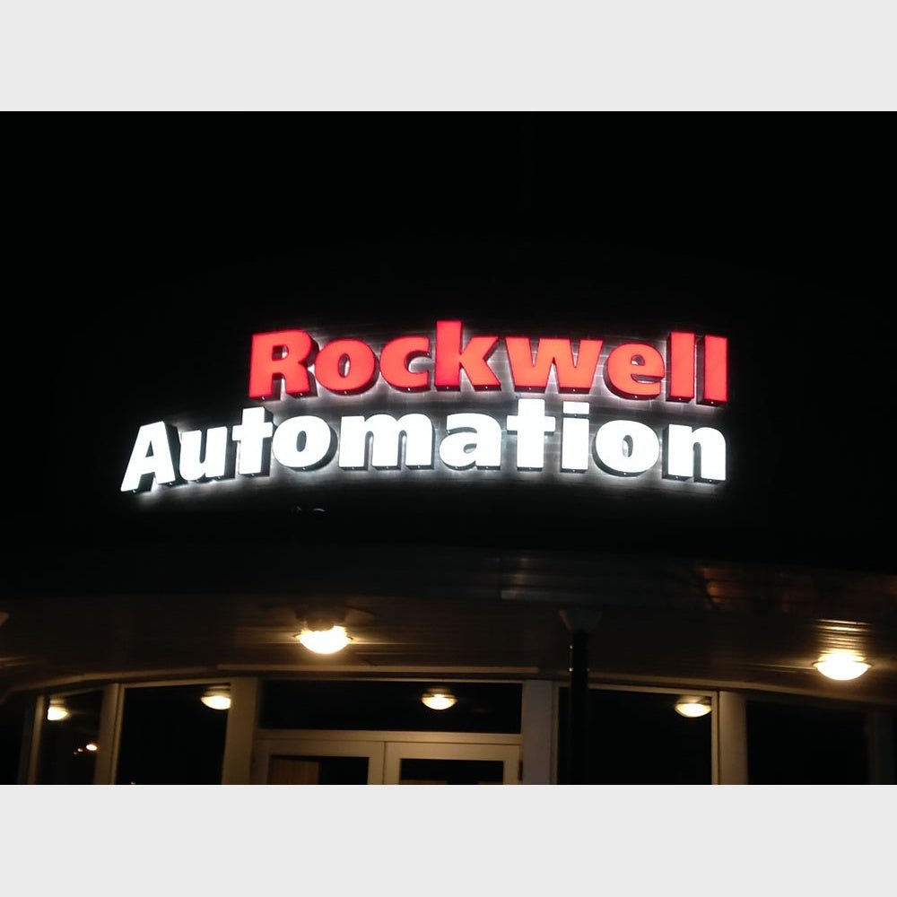 Rockwell Automation 3D Frontlit And Backlit Channel Letter Led Light Sign - Shineneon