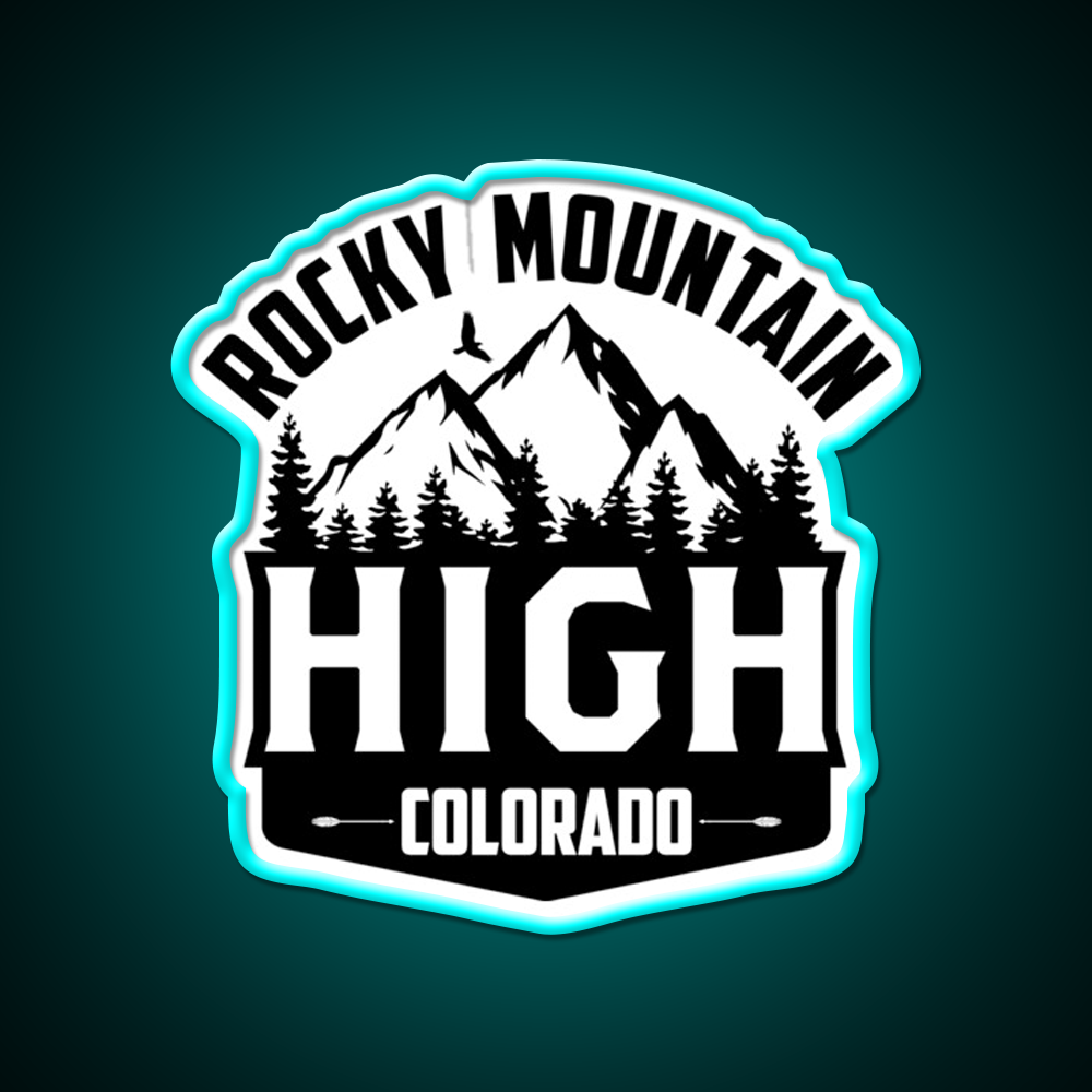 Rocky Mountain High Colorado Hemp Inspired Green Leaf Led Neon Sign Rgb Color - Size and dimension reference
