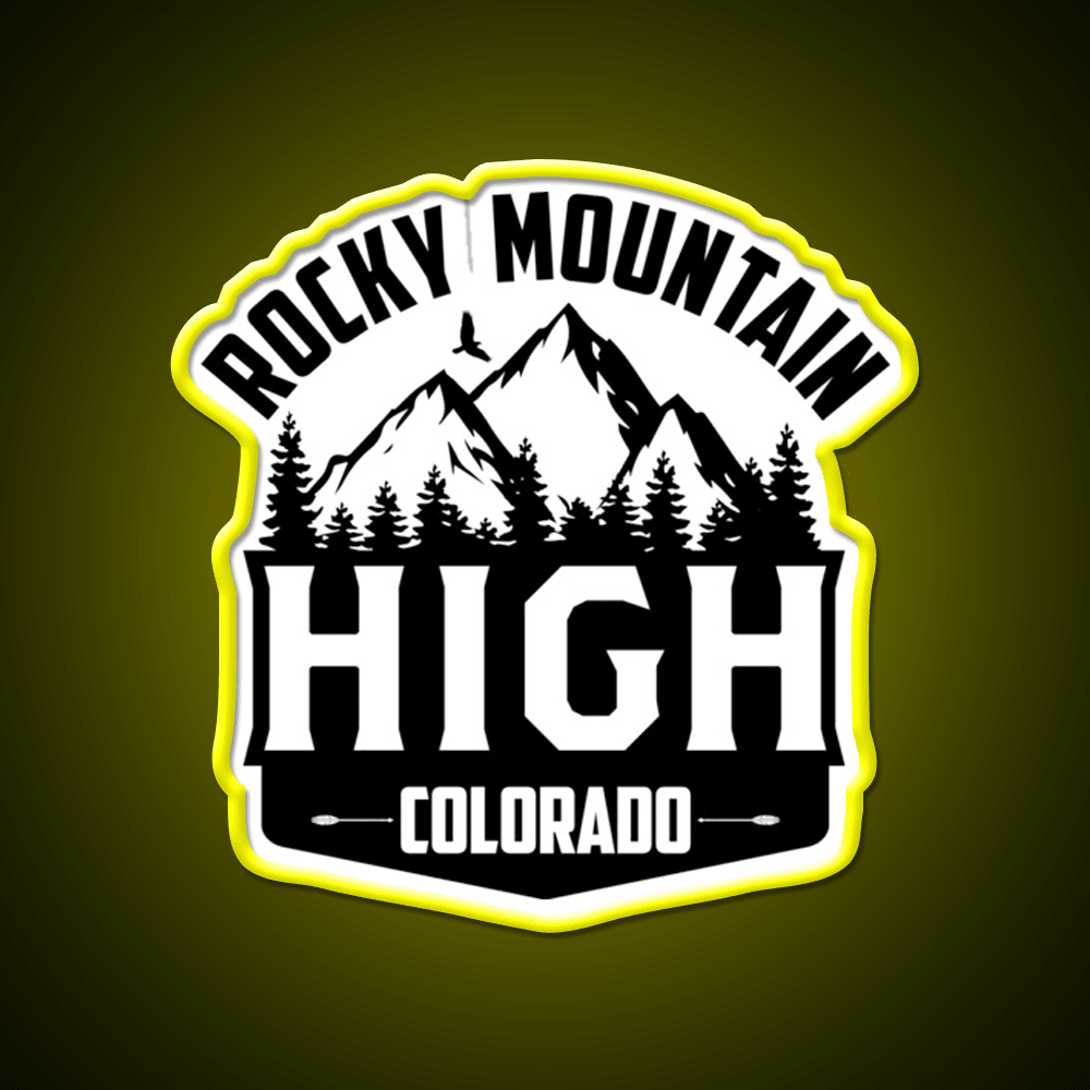 Rocky Mountain High Colorado Hemp Inspired Green Leaf Led Neon Sign Rgb Color - Shineneon