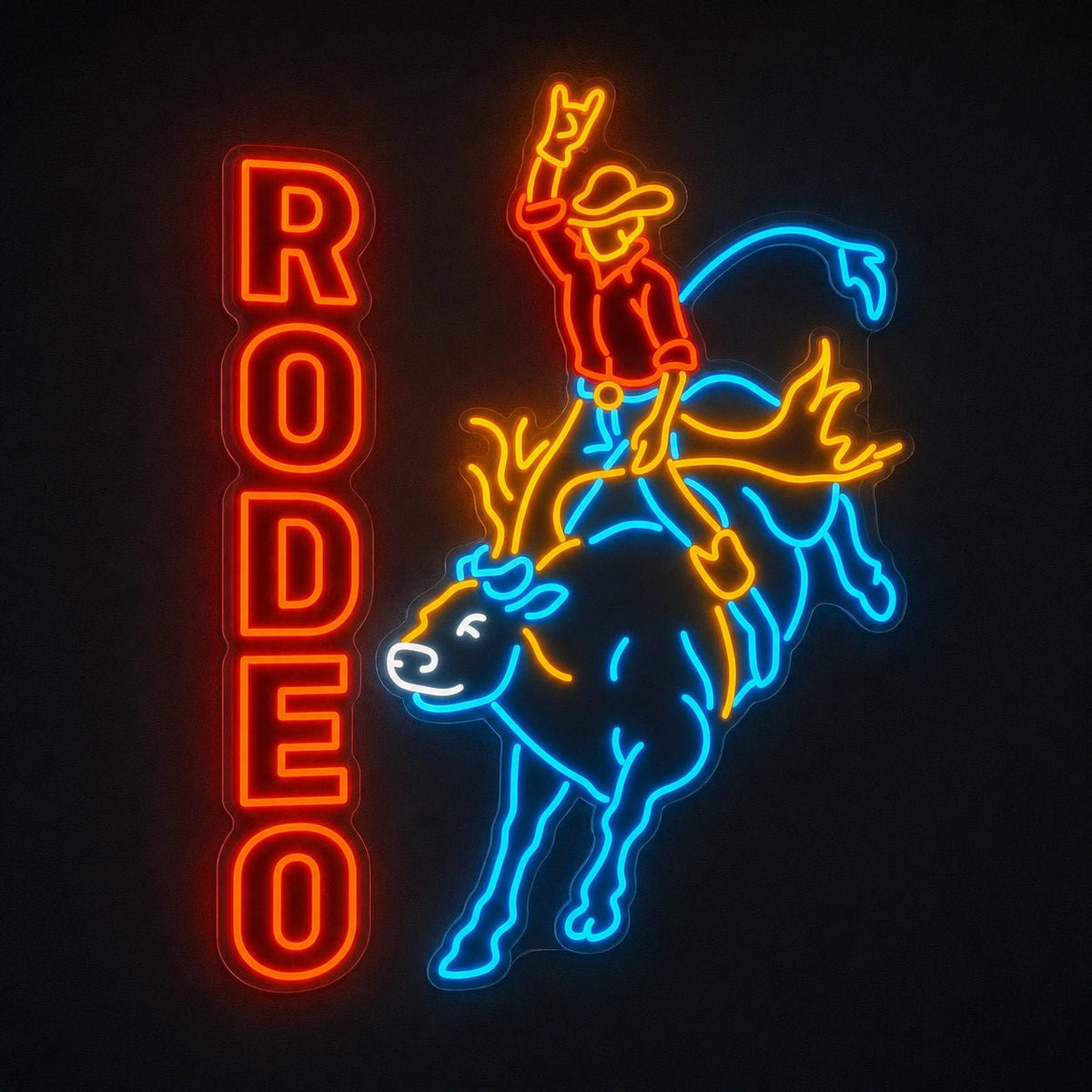 Rodeo Bull Rider LED Neon Sign - Shineneon